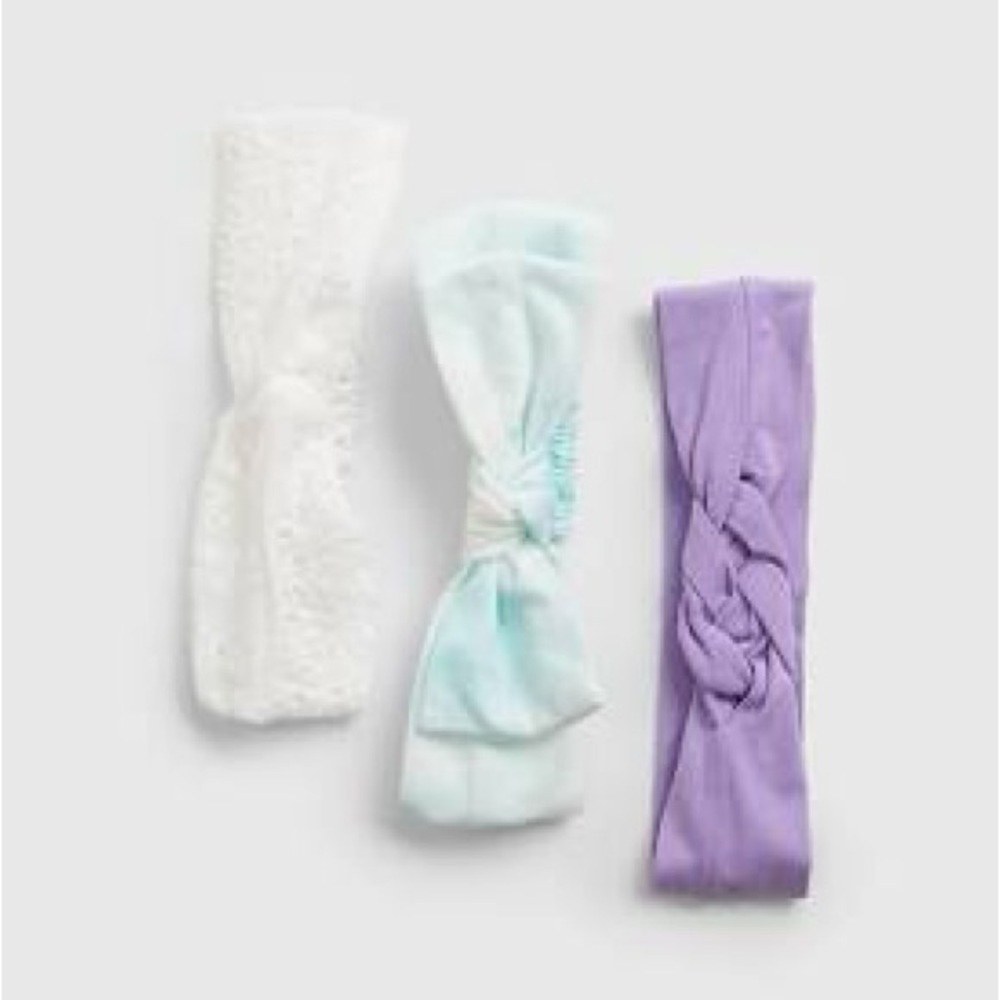 Baby‎ Gap 3-Pack Baby Headbands Organic Cotton NWT